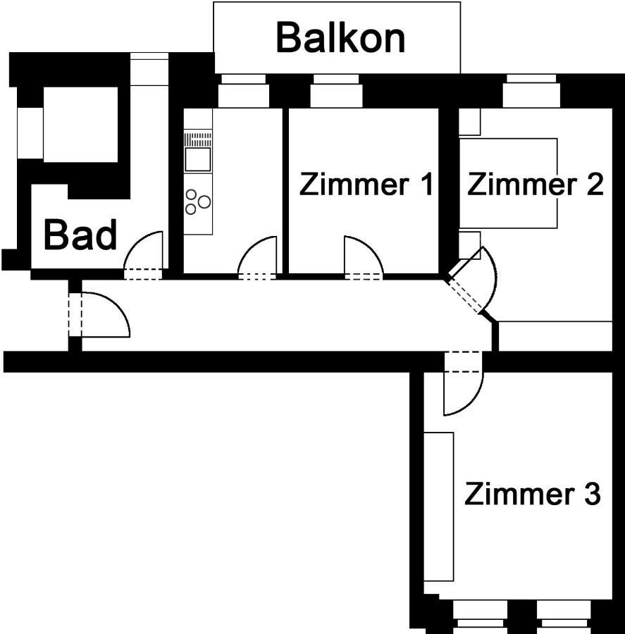 Apartment Clara Chemnitz Buitenkant foto